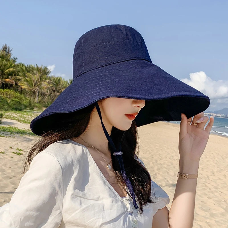 Japan and South Korea Big Brim Hat Women's Spring and Summer Foldable - My Store