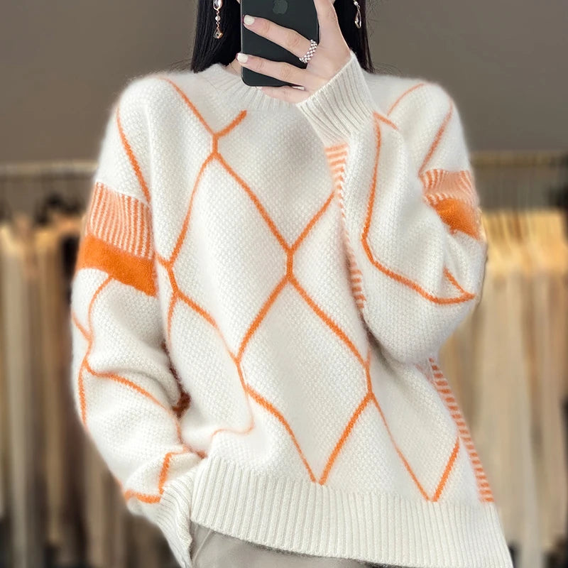 Cashmere Sweater Round Neck Women's Spring/Autumn - My Store