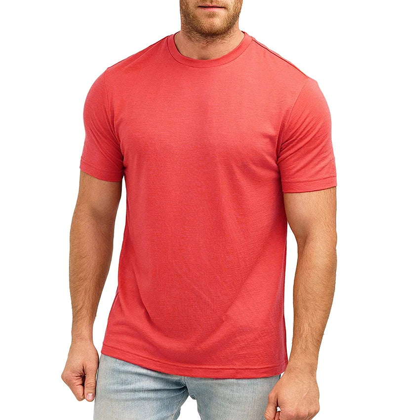 100% Merino Wool T-Shirt Men Short Sleeve - My Store