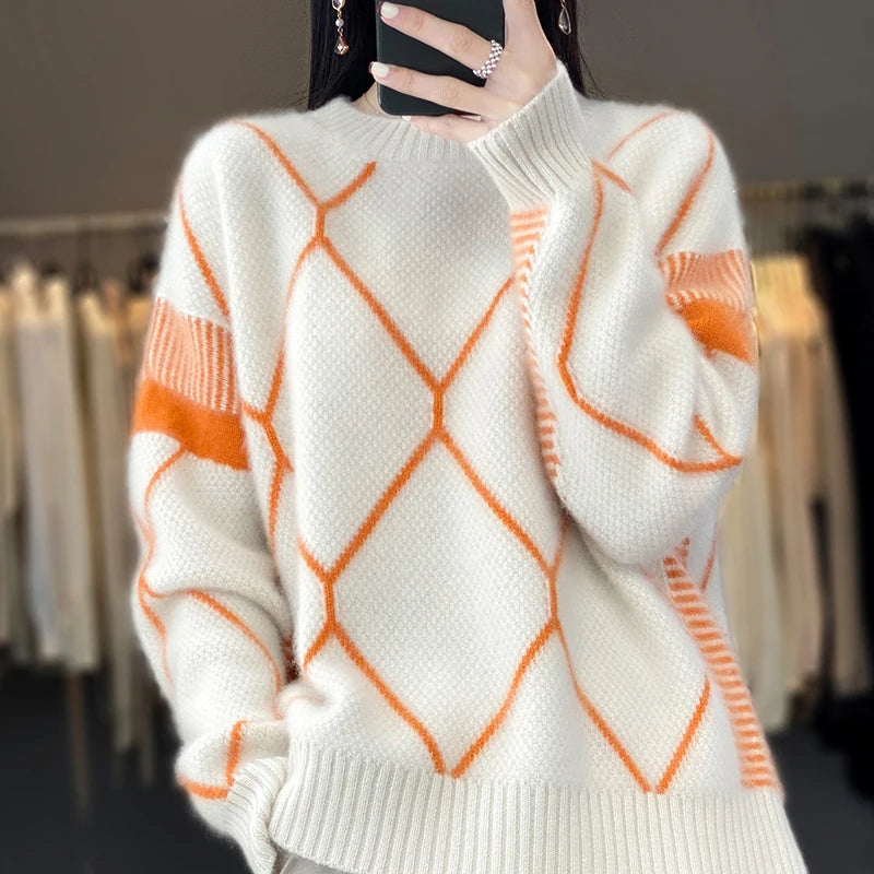 Cashmere Sweater Round Neck Women's Spring/Autumn - My Store