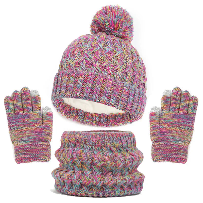 Children's Winter Hat Scarf and Gloves Luxury Set - My Store