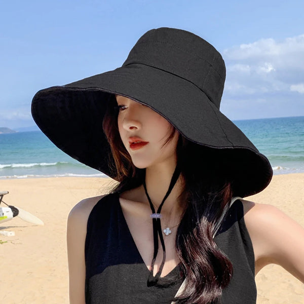 Japan and South Korea Big Brim Hat Women's Spring and Summer Foldable - My Store