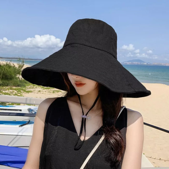 Japan and South Korea Big Brim Hat Women's Spring and Summer Foldable - My Store