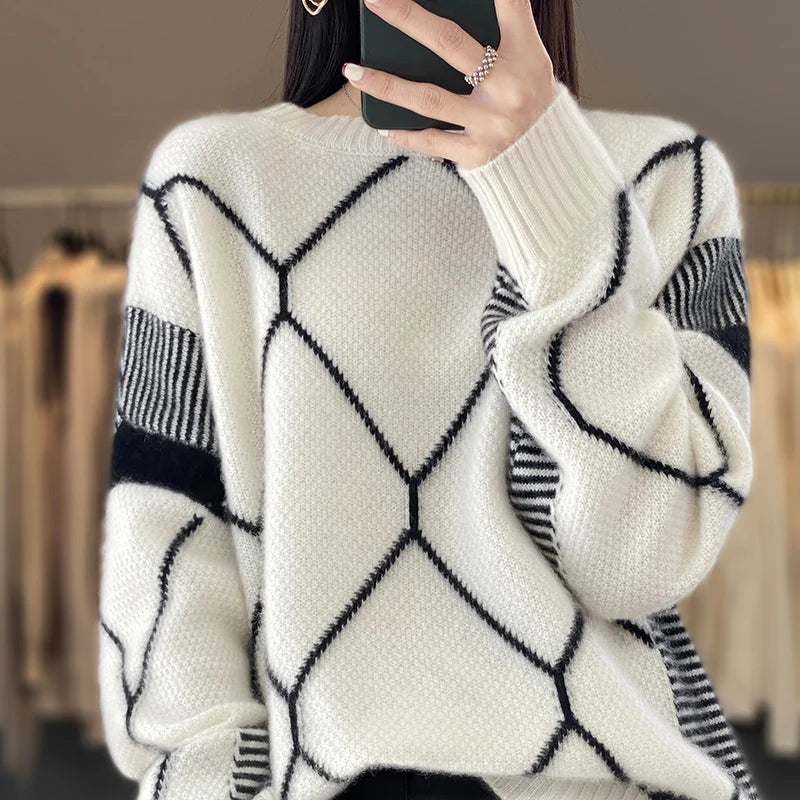 Cashmere Sweater Round Neck Women's Spring/Autumn - My Store