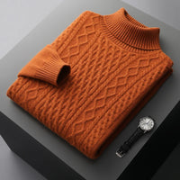 New autumn and winter 100% merino wool men's high-necked - My Store