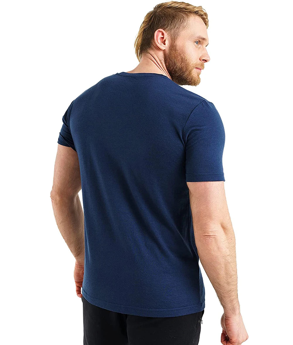 100% Merino Wool T-Shirt Men Short Sleeve - My Store